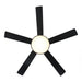 Vaczon 52 Inch 5 Blades DC Motor Modern Downrod Ceiling Fan with LED Light and Remote Control - Sweatfully