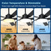 Vaczon 52 Inch 5 Blades DC Motor Modern Downrod Ceiling Fan with LED Light and Remote Control - Sweatfully