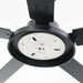 Vaczon 52 Inch 5 Blades DC Motor Modern Downrod Ceiling Fan with LED Light and Remote Control - Sweatfully