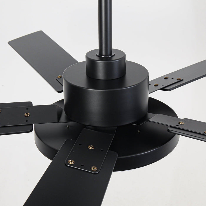 Vaczon 52 Inch 5 Blades DC Motor Modern Downrod Ceiling Fan with LED Light and Remote Control - Sweatfully