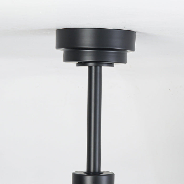 Vaczon 52 Inch 5 Blades DC Motor Modern Downrod Ceiling Fan with LED Light and Remote Control - Sweatfully