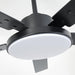 Vaczon 52 Inch 5 Blades DC Motor Modern Downrod Ceiling Fan with LED Light and Remote Control - Sweatfully