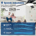 Vaczon 52 Inch 5 Blades DC Motor Modern Downrod Ceiling Fan with LED Light and Remote Control - Sweatfully