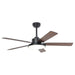 Vaczon 52 Inch 5 Blades DC Motor Modern Downrod Ceiling Fan with LED Light and Remote Control - Sweatfully