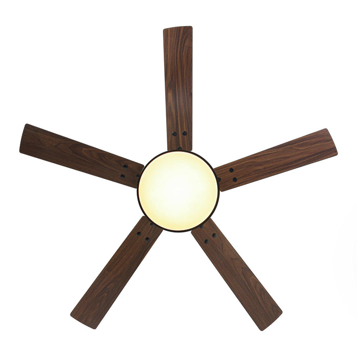 Vaczon 52 Inch 5 Blades DC Motor Modern Downrod Ceiling Fan with LED Light and Remote Control - Sweatfully