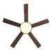 Vaczon 52 Inch 5 Blades DC Motor Modern Downrod Ceiling Fan with LED Light and Remote Control - Sweatfully
