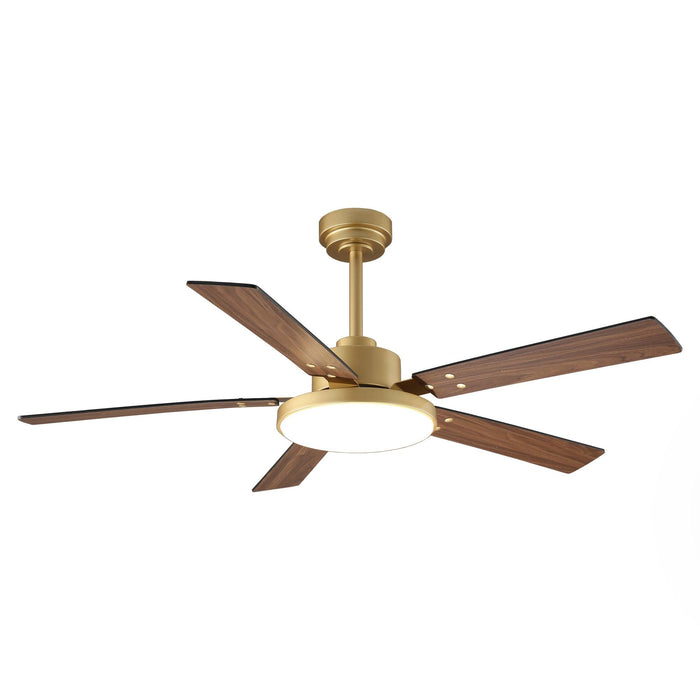 Vaczon 52 Inch Double-sided Blades Modern Ceiling Fan with Remote Control and LED Light - Sweatfully