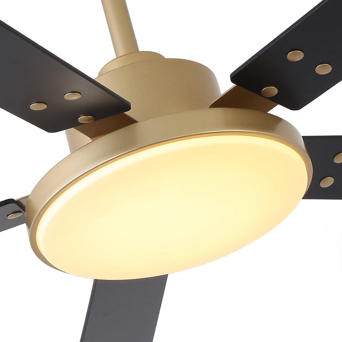 Vaczon 52 Inch Double-sided Blades Modern Ceiling Fan with Remote Control and LED Light - Sweatfully