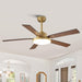 Vaczon 52 Inch Double-sided Blades Modern Ceiling Fan with Remote Control and LED Light - Sweatfully