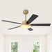 Vaczon 52 Inch Double-sided Blades Modern Ceiling Fan with Remote Control and LED Light - Sweatfully