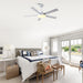 Vaczon 52 Inch Double-sided Blades Modern Ceiling Fan with Remote Control and LED Light - Sweatfully