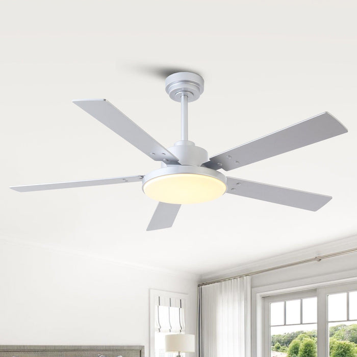Vaczon 52 Inch Double-sided Blades Modern Ceiling Fan with Remote Control and LED Light - Sweatfully