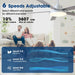 Vaczon 52 Inch Double-sided Blades Modern Ceiling Fan with Remote Control and LED Light - Sweatfully