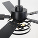 Vaczon 52 Inch DC Motor Industrial Downrod Ceiling Fan with Light and Remote Control - Sweatfully