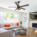 Vaczon 52 Inch DC Motor Industrial Downrod Ceiling Fan with Light and Remote Control - Sweatfully
