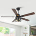 Vaczon 52 Inch DC Motor Industrial Downrod Ceiling Fan with Light and Remote Control - Sweatfully