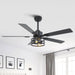 Vaczon 52 Inch DC Motor Industrial Downrod Ceiling Fan with Light and Remote Control - Sweatfully
