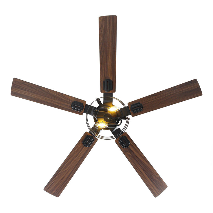 Vaczon 52 Inch DC Motor Industrial Downrod Ceiling Fan with Light and Remote Control - Sweatfully