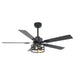 Vaczon 52 Inch DC Motor Industrial Downrod Ceiling Fan with Light and Remote Control - Sweatfully