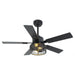 Vaczon 42 Inch DC Motor Industrial Downrod Ceiling Fan with Light and Remote Control - Sweatfully