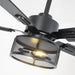 Vaczon 42 Inch DC Motor Industrial Downrod Ceiling Fan with Light and Remote Control - Sweatfully