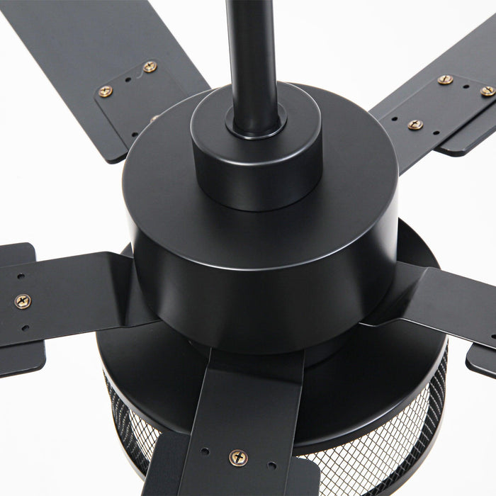 Vaczon 42 Inch DC Motor Industrial Downrod Ceiling Fan with Light and Remote Control - Sweatfully