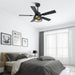 Vaczon 42 Inch DC Motor Industrial Downrod Ceiling Fan with Light and Remote Control - Sweatfully