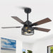 Vaczon 42 Inch DC Motor Industrial Downrod Ceiling Fan with Light and Remote Control - Sweatfully