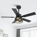 Vaczon 42 Inch DC Motor Industrial Downrod Ceiling Fan with Light and Remote Control - Sweatfully