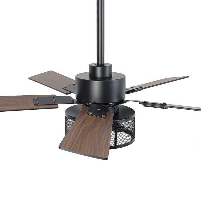 Vaczon 42 Inch DC Motor Industrial Downrod Ceiling Fan with Light and Remote Control - Sweatfully
