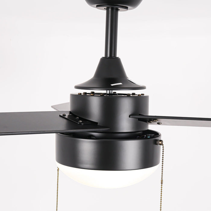 42" Vaczon 3 Blades Traditional Ceiling Fan with Pull Chain - Sweatfully