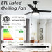 42" Vaczon 3 Blades Traditional Ceiling Fan with Pull Chain - Sweatfully