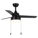 42" Vaczon 3 Blades Traditional Ceiling Fan with Pull Chain - Sweatfully