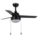 42" Vaczon 3 Blades Traditional Ceiling Fan with Pull Chain - Sweatfully