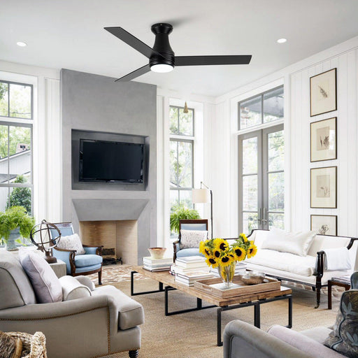 Vaczon 48" 3 Blades Flush Mount Ceiling Fan with Lighting and Remote Control - Sweatfully