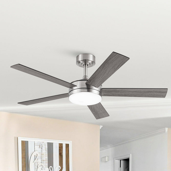 Vaczon 48" 5 Blades Industrial DC Motor Ceiling Fan with LED Lighting and Remote Control - Sweatfully