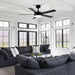 Vaczon 48" 5 Blades Industrial DC Motor Ceiling Fan with LED Lighting and Remote Control - Sweatfully