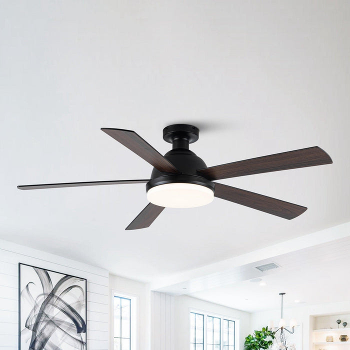 52" Vaczon Ceiling Fan with LED Light and Remote Control - Sweatfully