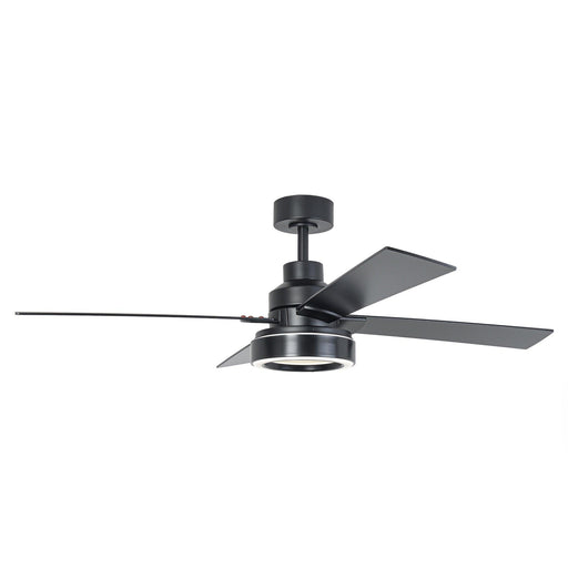 Vaczon 52 Inch 4 Blades DC Motor Modern Downrod Ceiling Fan with LED Light and Remote Control - Sweatfully