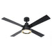 Vaczon 52 Inch 4 Blades DC Motor Modern Downrod Ceiling Fan with LED Light and Remote Control - Sweatfully