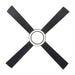 Vaczon 52 Inch 4 Blades DC Motor Modern Downrod Ceiling Fan with LED Light and Remote Control - Sweatfully
