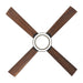 Vaczon 52 Inch 4 Blades DC Motor Modern Downrod Ceiling Fan with LED Light and Remote Control - Sweatfully