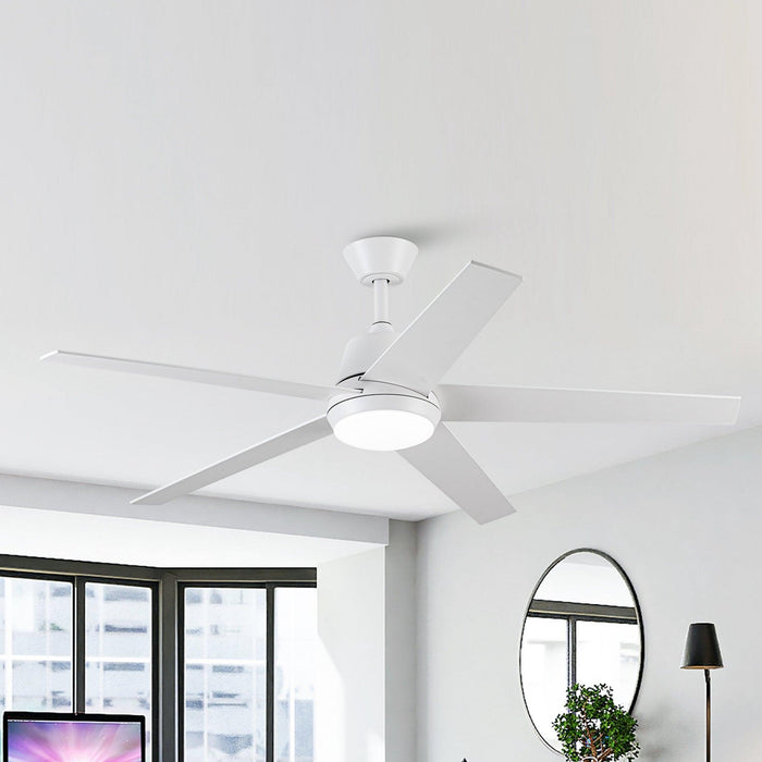 52" Vaczon 5 Blades Ceiling Fan with LED Light and Remote Control - Sweatfully