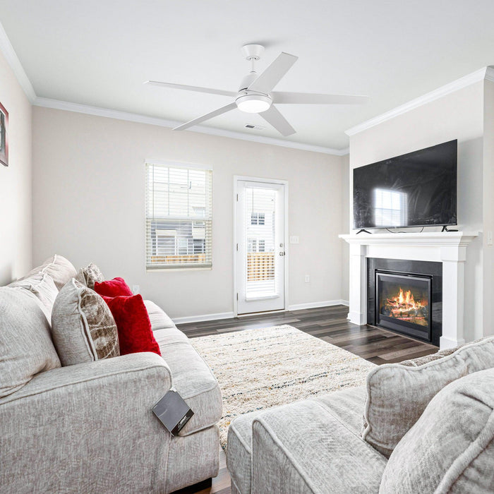 52" Vaczon 5 Blades Ceiling Fan with LED Light and Remote Control - Sweatfully