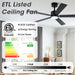 Vaczon 52" DC Motor Ceiling Fan with LED Lighting and Remote Control - Sweatfully