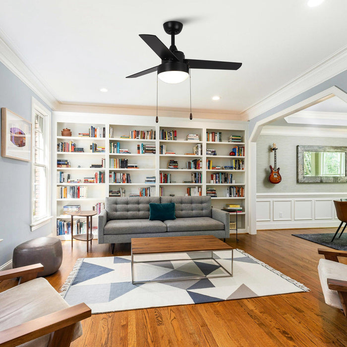 42" Vaczon 3 Blades Traditional Ceiling Fan with Pull Chain - Sweatfully