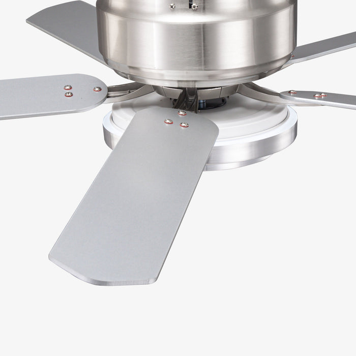 Vaczon 52 Inch Double-sided Blades Flush Mount LED Ceiling Fan with APP and Remote Control - Sweatfully