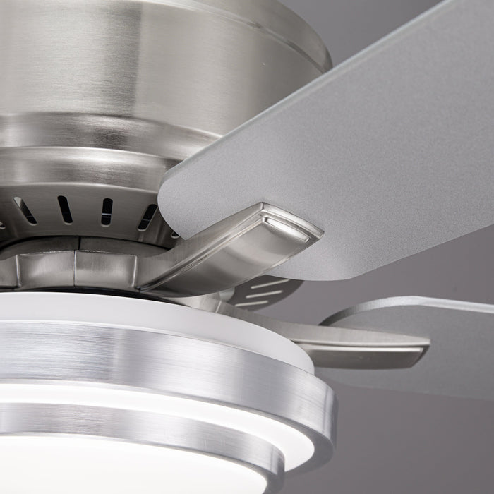 Vaczon 52 Inch Double-sided Blades Flush Mount LED Ceiling Fan with APP and Remote Control - Sweatfully