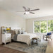 Vaczon 52 Inch Double-sided Blades Flush Mount LED Ceiling Fan with APP and Remote Control - Sweatfully