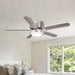 Vaczon 52 Inch Double-sided Blades Flush Mount LED Ceiling Fan with APP and Remote Control - Sweatfully